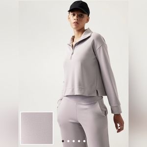 Athleta Seasoft Quarter Zip in Tinsel Purple, XXS